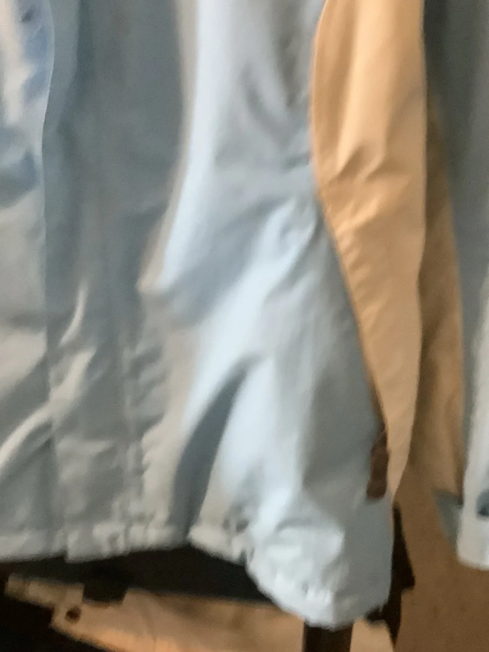 The North Face Light Blue and White Hooded‎ ski Jacket